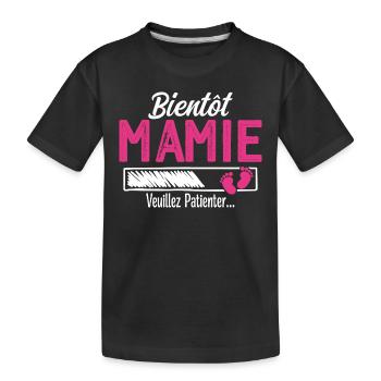 Soon Grandma Future Grandmother - Kids' Premium Organic T-Shirt - black - Front
