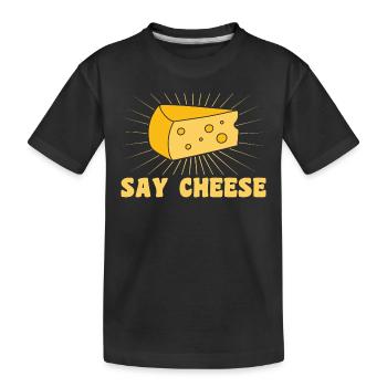 Say cheese - Kinder Premium Bio T-Shirt - Schwarz - Vorne