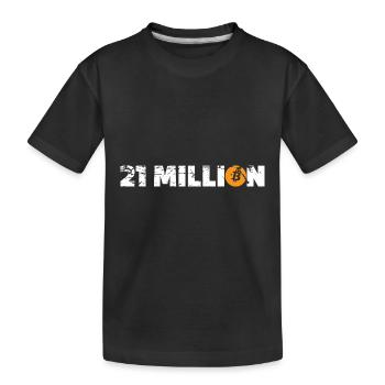 21 millions de crypto-monnaie Bitcoin - T-shirt bio Premium Enfant - noir - Devant