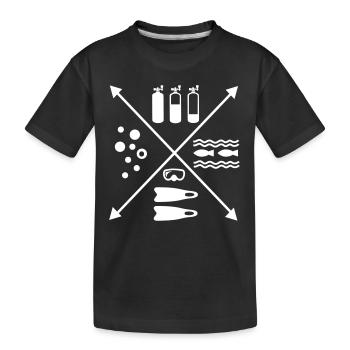 dive - Kids' Premium Organic T-Shirt - black - Front