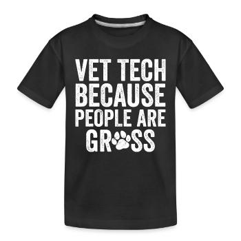 VeT Tech parce que les gens sont des vétérinaires grossiers - T-shirt bio Premium Enfant - noir - Devant