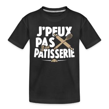 Je Peux Pas J'ai Pâtisserie - T-shirt bio Premium Enfant - noir - Devant
