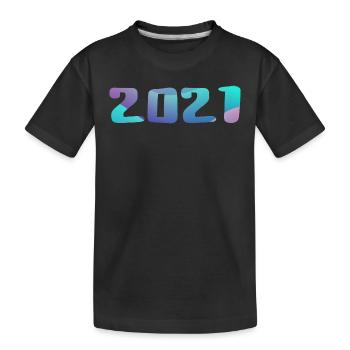 Geburtstagsgeschenk 2021 Jahrgang 2021 Retro 2021 - Kinder Premium Bio T-Shirt - Schwarz - Vorne