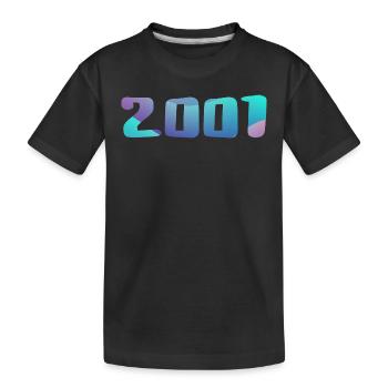 Geburtstagsgeschenk 2001 Jahrgang 2001 Retro 2001 - Kinder Premium Bio T-Shirt - Schwarz - Vorne
