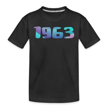 1963 Geburtstagsgeschenk Vintage 1963 Retro 1963 - Kinder Premium Bio T-Shirt - Schwarz - Vorne