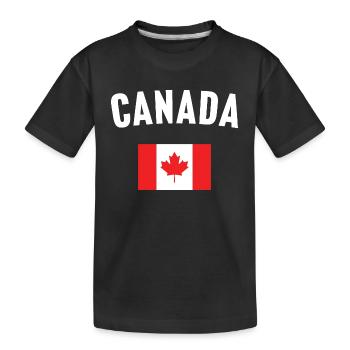 Drapeau du Canada - T-shirt bio Premium Enfant - noir - Devant