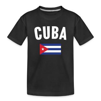 Kuba Flagge - Kinder Premium Bio T-Shirt - Schwarz - Vorne