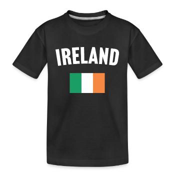 Irland Flagge - Kinder Premium Bio T-Shirt - Schwarz - Vorne
