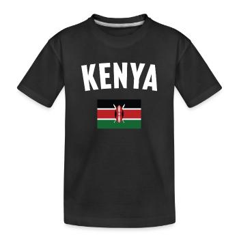 Drapeau du Kenya - T-shirt bio Premium Enfant - noir - Devant