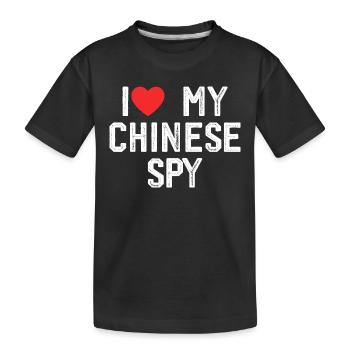 I Love My Chinese Spy - T-shirt bio Premium Enfant - noir - Devant
