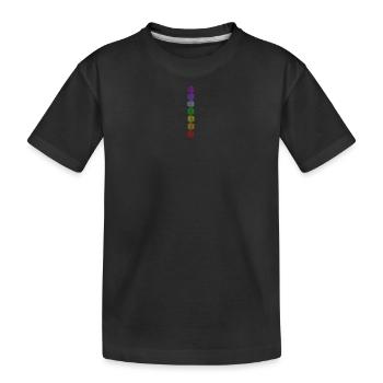 Flower of Life - 5th Dimension - 7 Chakras - Kids' Premium Organic T-Shirt - black - Front