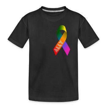 Boucle d’alliance de la communauté queer - T-shirt bio Premium Enfant - noir - Devant