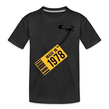 T-shirt anniversaire 1978 - T-shirt bio Premium Enfant - noir - Devant