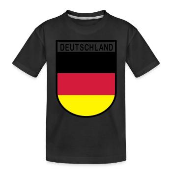 Allemagne blason 2 - T-shirt bio Premium Enfant - noir - Devant
