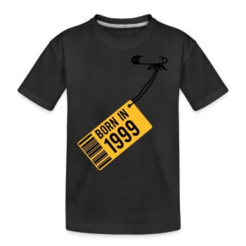 Geburtstag - Born in 1999 - Kinder Premium Bio T-Shirt - Schwarz - Vorne