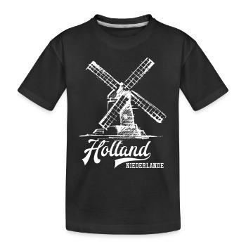 Holland - Kinder Premium Bio T-Shirt - Schwarz - Vorne