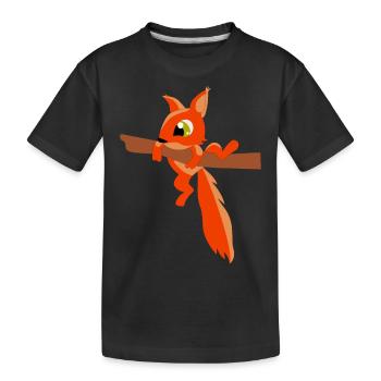 chipmunk - Kids' Premium Organic T-Shirt - black - Front