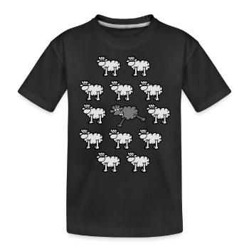 be different - Kinder Premium Bio T-Shirt - Schwarz - Vorne