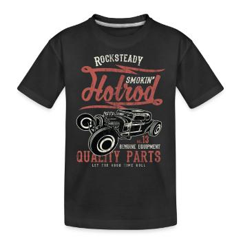 SMOKIN HOTROD - Vintage Hotrod Geschenk Shirt - Kinder Premium Bio T-Shirt - Schwarz - Vorne