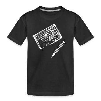 vieille école - T-shirt bio Premium Enfant - noir - Devant