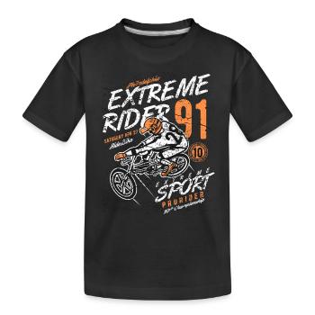 Extreme Rider - Kids' Premium Organic T-Shirt - black - Front