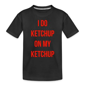 Conception de ketchup - T-shirt bio Premium Enfant - noir - Devant