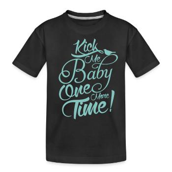 idée de cadeau naissance bébé enfant né naissance - T-shirt bio Premium Enfant - noir - Devant