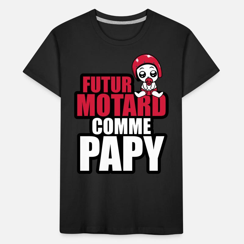 futur motard comme papy T-shirt bio Premium Enfant