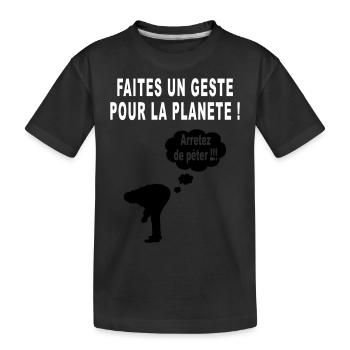 humour écolo - T-shirt bio Premium Enfant - noir - Devant