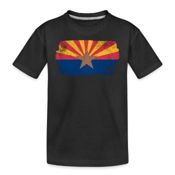 Arizona Flagge - Kinder Premium Bio T-Shirt - Schwarz - Vorne