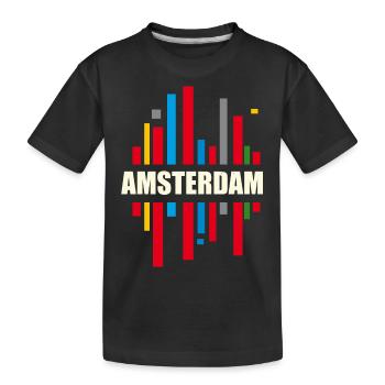 Amsterdam - Kids' Premium Organic T-Shirt - black - Front