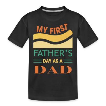 My first Fathersday as a Dad - Kinder Premium Bio T-Shirt - Schwarz - Vorne