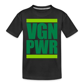 VGN PWR Logo - T-shirt bio Premium Enfant - noir - Devant
