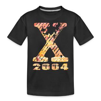 X 2004 Name Geburtsjahr Geschenk - Kinder Premium Bio T-Shirt - Schwarz - Vorne