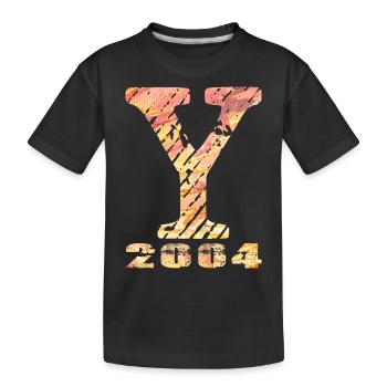 Y 2004 Name Geburtsjahr Geschenk - Kinder Premium Bio T-Shirt - Schwarz - Vorne