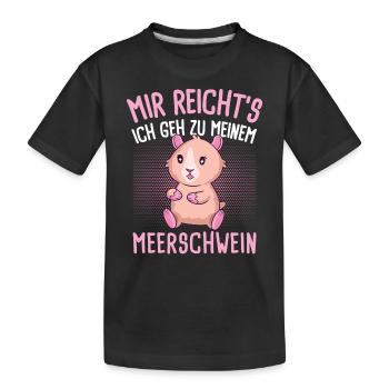 Witziges Meerschweinchen Spruch Motiv Mädchen - Kinder Premium Bio T-Shirt - Schwarz - Vorne