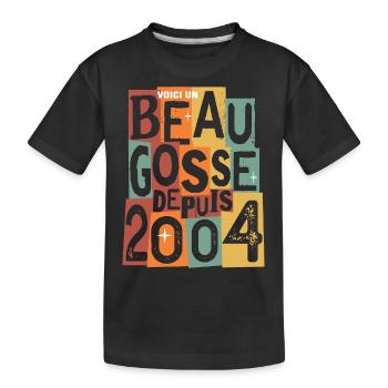anniversaire 18 ans beau gosse majorité - T-shirt bio Premium Enfant - noir - Devant