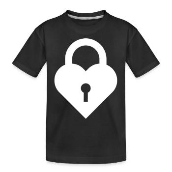 Herzschloss - Kinder Premium Bio T-Shirt - Schwarz - Vorne