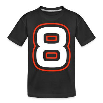 8 number symbol - Kids' Premium Organic T-Shirt - black - Front