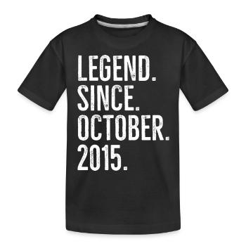 Legende seit Oktober 2015 - Kinder Premium Bio T-Shirt - Schwarz - Vorne
