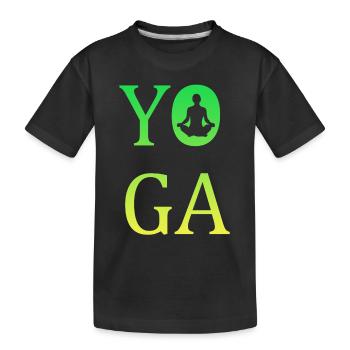 Yoga - Kinder Premium Bio T-Shirt - Schwarz - Vorne