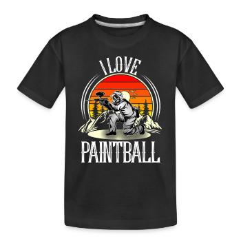 Paintball - Kids' Premium Organic T-Shirt - black - Front