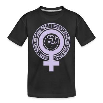 womens rights feminist quote - Kids' Premium Organic T-Shirt - black - Front
