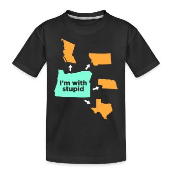 Lustiges Oregon Design für stolze Oregonianer - Kinder Premium Bio T-Shirt - Schwarz - Vorne