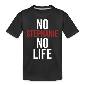 Pas de Stéphanie Pas de vie - T-shirt bio Premium Enfant - noir - Devant