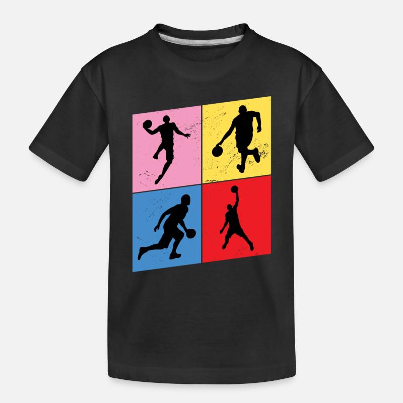 Basketteur Basketteur Vintage Rétro - T-shirt bio Premium Enfant - noir