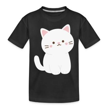 Hey Kitty - Kids' Premium Organic T-Shirt - black - Front