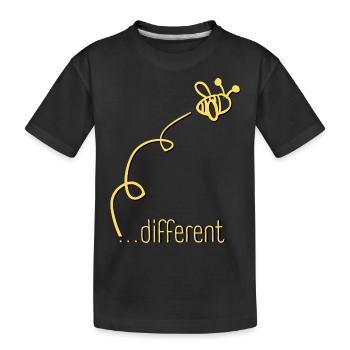 Bee Different - Soyez différent! Conception de l’énoncé - T-shirt bio Premium Enfant - noir - Devant