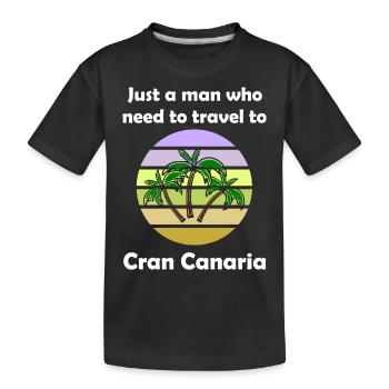 Die Reise nach Cran Canaria - Kinder Premium Bio T-Shirt - Schwarz - Vorne