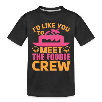 J’AIMERAIS QUE VOUS RENCONTRIEZ L’ÉQUIPAGE GASTRONOMIQUE DRÔLE - T-shirt bio Premium Enfant - noir - Devant